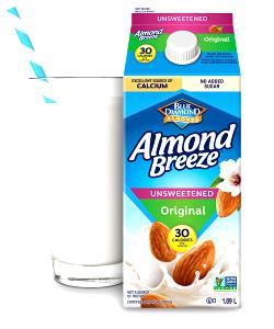 1 Cup Almond Milk, Refrigerated, Unsweetened Original