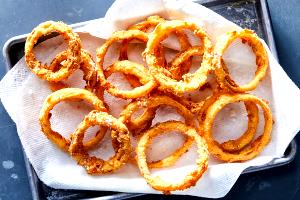 1 Cup Baked or Fried Batter Dipped Onion Rings (from Fresh)