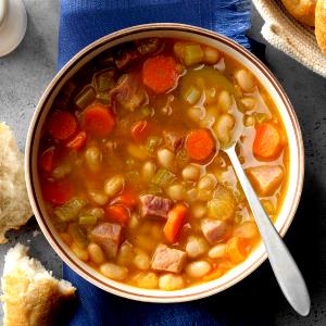 1 Cup Bean and Ham Soup (Home Recipe)