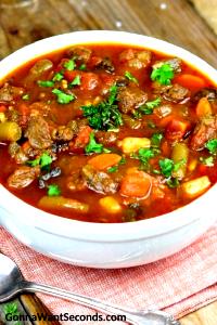 1 Cup Beef, Potatoes and Vegetables Soup (Including Carrots, Broccoli, and/or Dark-Green Leafy) (Mixture)