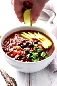 1 Cup Black Bean Soup (with Equal Volume Water, Canned)