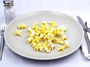 1 Cup Buttered Popcorn Popped in Oil