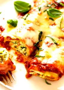 1 Cup Cheese and Spinach Filled Cannelloni