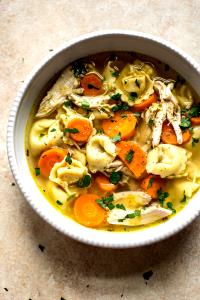 1 cup Cheese Tortellini Soup with Chicken