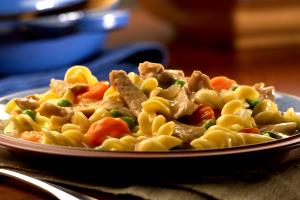 1 Cup Chicken or Turkey and Noodles with Gravy (Mixture)