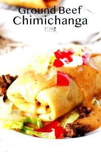 1 Cup Chimichanga with Beef, Cheese, Lettuce and Tomato