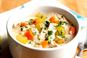 1 Cup Chunky Style Chicken Vegetable Stew Type Soup with Rice