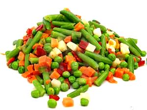 1 Cup Cooke Mixed Vegetables (Corn, Lima Beans, Peas, Green Beans and Carrots, from Frozen)