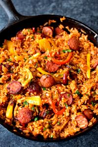 1 Cup Cooked Brown and Serve Pork Sausage Rice Links