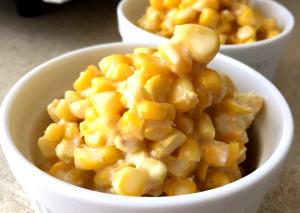 1 Cup Cooked Corn with Cream Sauce (made with Milk)