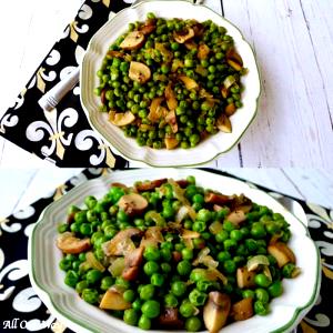 1 Cup Cooked Peas with Mushroom Sauce (Canned)