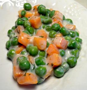 1 Cup Creamed Peas and Carrots