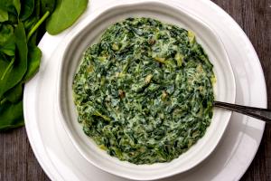 1 Cup Creamed Spinach (from Fresh)