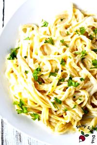 1 Cup Fettuccine Alfredo Pasta Side, Low Carb