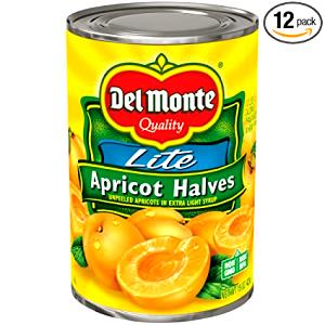 1 Cup Halves Apricot Juice Pack (Cooked or Canned)