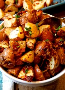 1 cup Hot Bacon Potatoes with Roasted Garlic