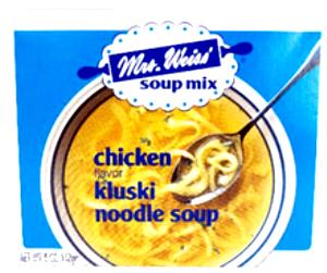 1 cup Kluski Chicken Flavored Noodle Soup