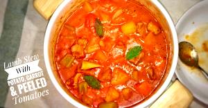 1 Cup Lamb or Mutton Stew with Potatoes and Vegetables in Tomato-Based Sauce (Including Carrots, Broccoli, and/or Dark-Green Leafy)