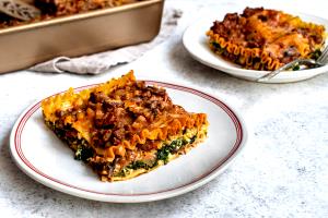 1 Cup Lasagna with Meat and Spinach