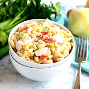 1 Cup Macaroni or Pasta Salad with Crab Meat