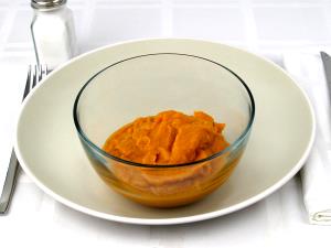 1 Cup Mashed Sweet Potato (with Salt, Without Skin, Cooked, Boiled)