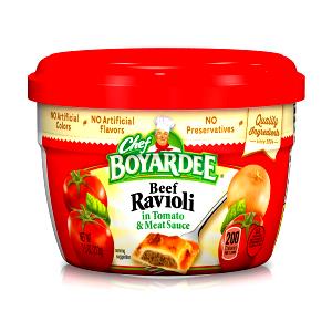 1 Cup Meat Filled Ravioli with Tomato Sauce or Meat Sauce (Canned)