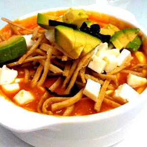 1 Cup Mexican Style Tortilla Soup Sopa De Tortilla