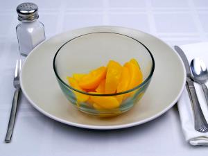 1 Cup Peaches (Drained, Heavy Syrup, Canned)