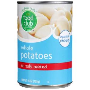 1 Cup Potatoes (Drained Solids, No Salt Added, Canned)