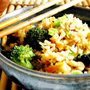 1 cup prepared (65 g) Yellow Rice with Broccoli