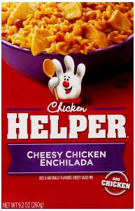 1 cup prepared Chicken Helper - Cheesy Chicken Enchilada