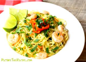 1 cup prepared Spicy Citrus Glazed Shrimp with Angel Hair Pasta