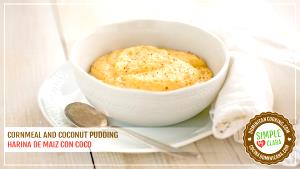 1 Cup Puerto Rican Style Cornmeal Coconut Dessert (Harina De Maiz Con Coco)