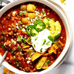 1 cup Santa Fe Black Bean Chili (Low-Fat, Vegan)