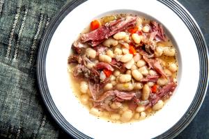 1 Cup Savory White Bean W/Roasted Ham Soup, Rts