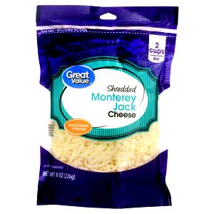 1 Cup Shredded Monterey Cheese (Low Fat)