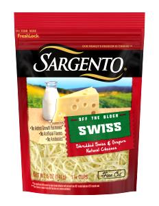 1 Cup Shredded Swiss Cheese (Low Sodium)