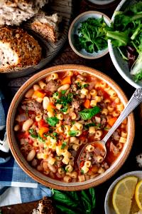 1 Cup Soup, Pasta Fagioli With Italian Sausage, Mama Rosa