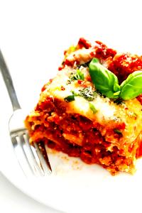 1 Cup Spinach Lasagna Noodles with Meat