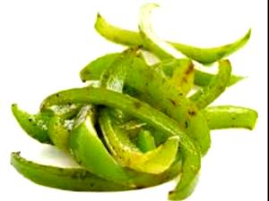 1 Cup, Strips Sweet Green Peppers (Without Salt, Drained, Cooked, Boiled)