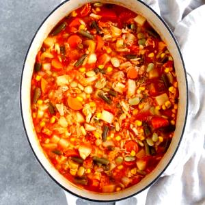 1 Cup Vegetable Chicken or Turkey Soup (Undiluted, Canned)