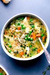 1 Cup Vegetable Chicken Rice Soup (Prepared with Water or Ready-to-Serve)