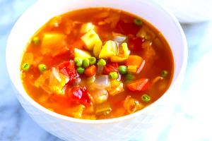 1 Cup Vegetarian Vegetable Soup (Prepared with Water)