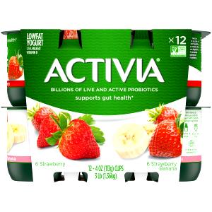 1 Cup Yogurt, Activia, Strawberry Banana