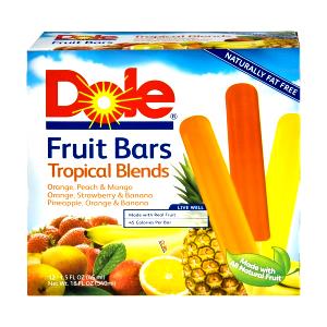 1 Dole Fruit And Cream Bar (2.5 Fl Oz) Frozen Fruit Juice Bar with Cream