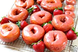 1 donut (71 g) Strawberry Glazed Cake Donuts