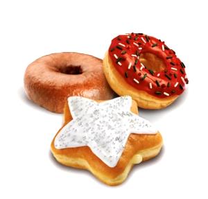 1 donut Holiday Star Donut