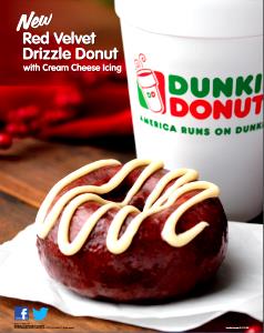 1 donut Red Velvet Drizzle Donut