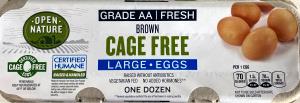 1 egg (50 g) Cage Free Grade AA Large Eggs