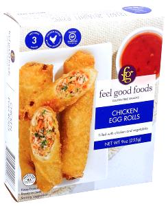 1 egg roll (92 g) Gluten Free Chicken & Vegetable Egg Rolls